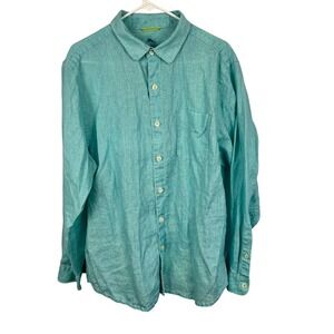 Tommy Bahama Paradise Breezer Linen Shirt Mens Large Button Down Long Sleeve